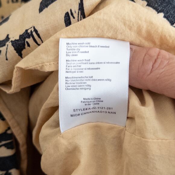 Anine Bing Peyton Painterly Leo Mini Dress Size XXS - Picture 9 of 9